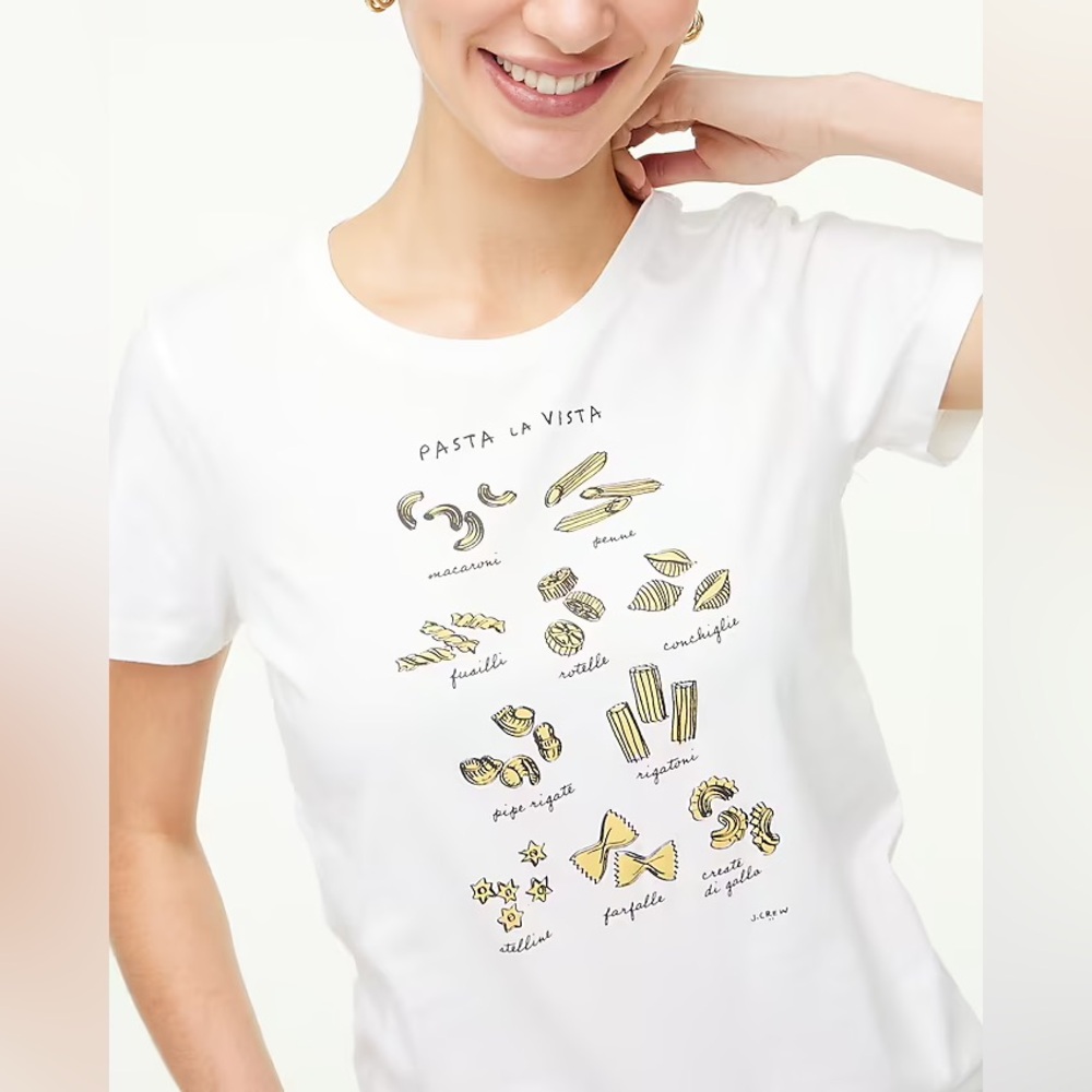 J. Crew | Factory Pasta La Vista Collector Graphic Tee Shirt | Size Medium